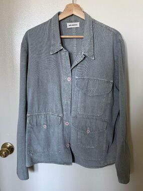 Bare Knuckles Canvas Cruiser Jacket In Dove Grey M